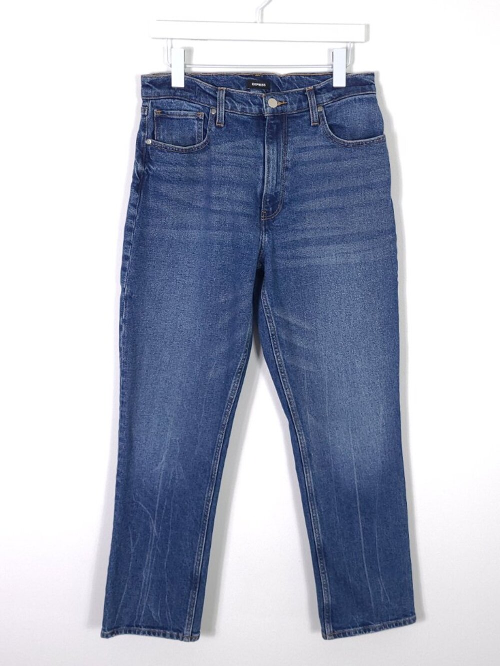 Express Modern Straight Super High Rise Jeans - Picture 2 of 10